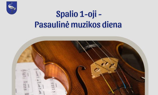 Spalio 1-oji – Pasaulinė muzikos diena