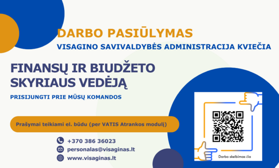 Pratęstas dokumentų pateikimo terminas į Finansų ir biudžeto skyriaus vedėjo pareigas