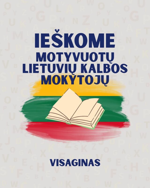 VšĮ Visagino ekonomikos plėtros agentūra ieško lietuvių kalbos mokytojų!