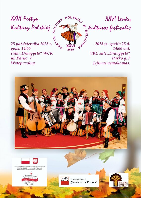 Kviečiame į 26-ąjį Lenkų kultūros festivalį!