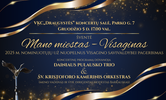 Gruodžio 5 d. įvyks apdovanojimų renginys „Mano miestas – Visaginas“