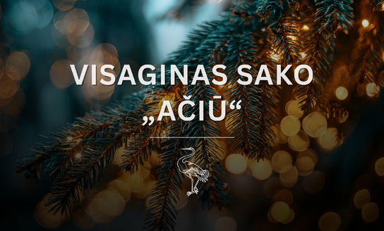 Meras Erlandas Galaguz dėkoja G. Karpickienei, padovanojusiai Visaginui eglę