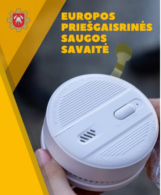  Lapkričio 18 d. minima Europos autonominių dūmų signalizatorių diena