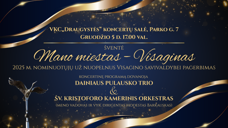 Gruodžio 5 d. įvyks apdovanojimų renginys „Mano miestas – Visaginas“