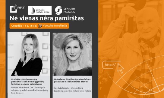 Projektas „Nė vienas nėra pamirštas“ gruodžio 11 d. kviečia į nuotolinę paskaitą!