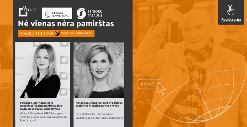 Projektas „Nė vienas nėra pamirštas“ gruodžio 11 d. kviečia į nuotolinę paskaitą!