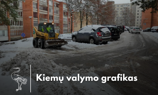 Kiemų valymo grafikas | 2026 m. sausio 12-16 d.