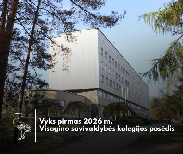 Paveikslelis, susijęs su Vyks pirmas 2026 m. Visagino savivaldybės kolegijos posėdis