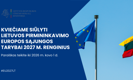 Pratęsiamas kvietimas pelno nesiekiančioms organizacijos siūlyti renginius Lietuvos...