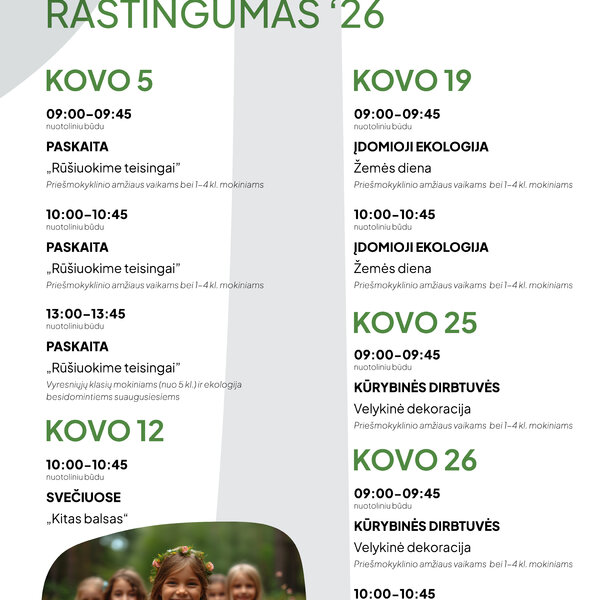 „Žaliasis taškas“ kviečia prisijungti prie nemokamų nuotolinių edukacijų ciklo