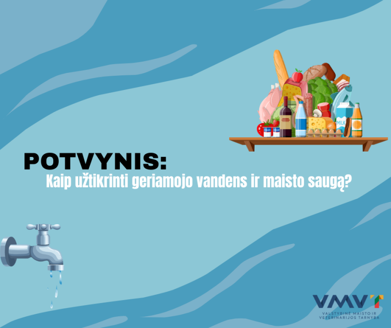 VMVT rekomendacijos gyventojams galimo potvynio metu: kaip užtikrinti maisto ir vandens saugą