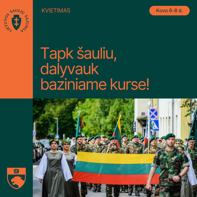 Mūsų savivaldybės saugumas prasideda nuo aktyvių žmonių – tapkite šauliais!