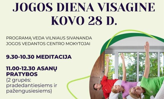 Kviečiame kovo 28 d. į nemokamą renginį „Jogos diena Visagine“