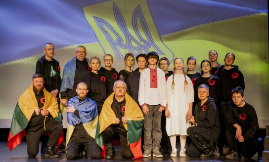 Visaginiečiai dar kartą surėmė mintis ir širdis Ukrainos palaikymui