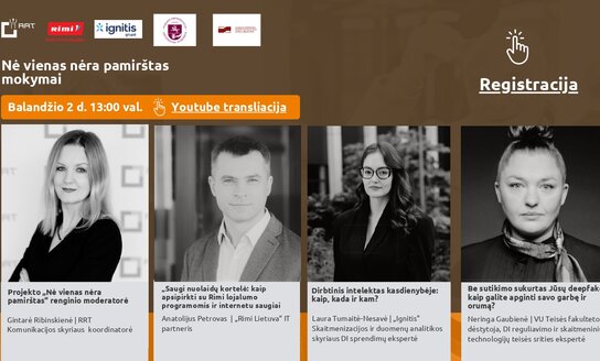 Projektas „Nė vienas nėra pamirštas“ balandžio 2 d. kviečia į nuotolinę paskaitą!