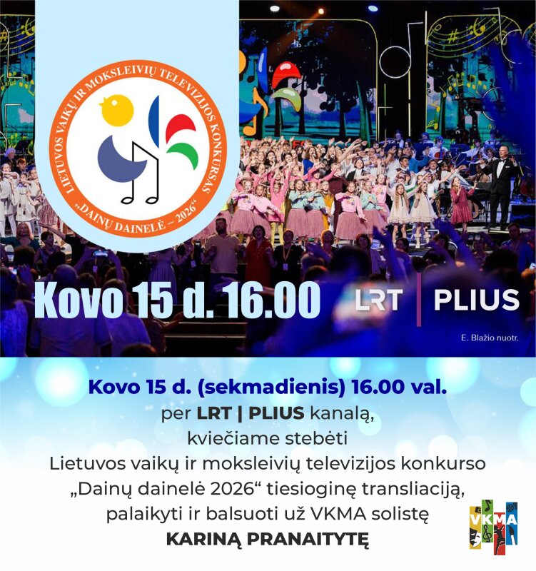 Kviečiame visus žiūrovus stebėti bei aktyviai palaikyti Visagino dainininkę Kariną Pranaitytę