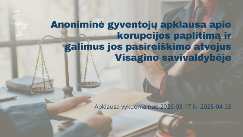 Apklausa: Gyventojų nuomonė apie korupcijos paplitimą ir galimus korupcijos pasireiškimo atvejus...