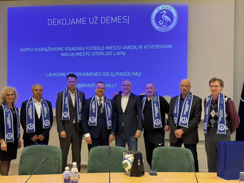Visuomenei pristatytas atgimstantis legendinis Visagino FC „Interas“