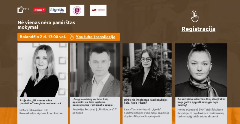 Projektas „Nė vienas nėra pamirštas“ balandžio 2 d. kviečia į nuotolinę paskaitą!