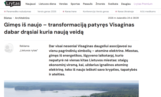 Gimęs iš naujo – transformaciją patyręs Visaginas dabar drąsiai kuria naują veidą