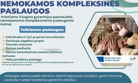 Nemokamos kompleksinės paslaugos Visagino gyventojams