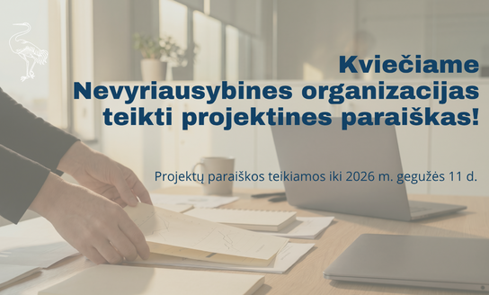 Kviečiame Nevyriausybines organizacijas teikti projektines paraiškas!