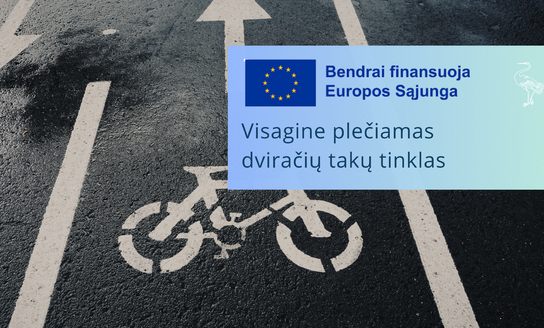Visagine plečiamas dviračių takų tinklas