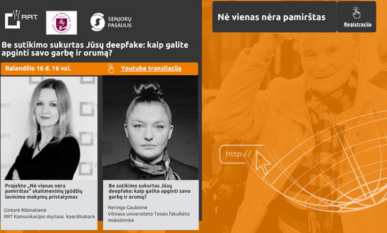 Ryšių reguliavimo tarnybos projektas „Nė vienas nėra pamirštas“ ir vėl Jus kviečia į nuotolinę...