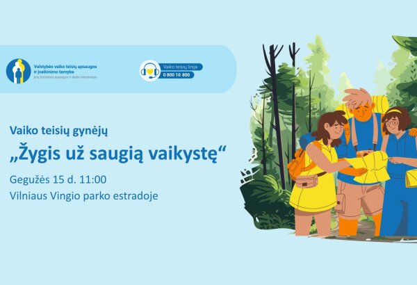 Kviečiame į vaiko teisių gynėjų „Žygį už saugią vaikystę“