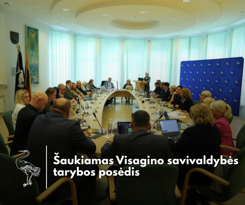 Įvyks ketvirtas 2026 m. Visagino savivaldybės tarybos posėdis