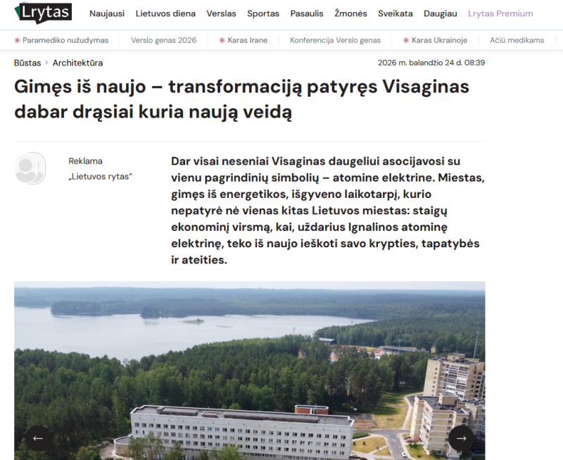 Gimęs iš naujo – transformaciją patyręs Visaginas dabar drąsiai kuria naują veidą