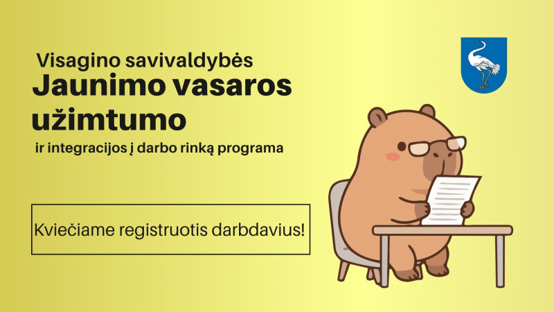 Skelbiama darbdavių registracija į Jaunimo vasaros užimtumo programą!