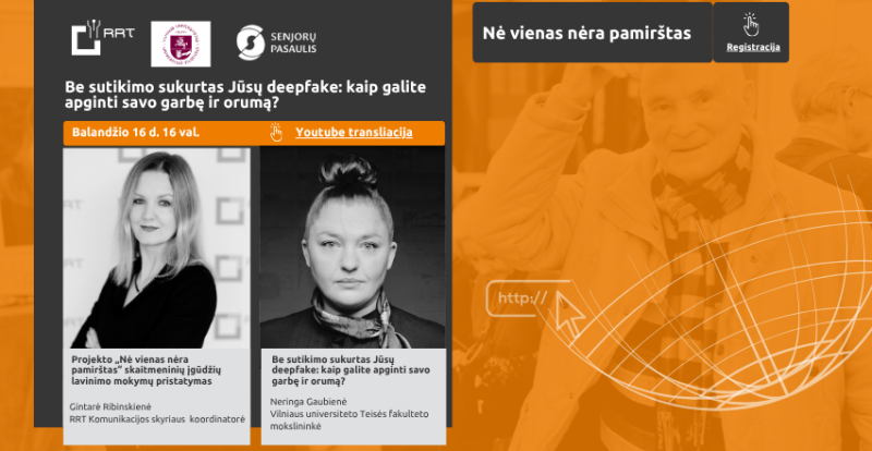 Ryšių reguliavimo tarnybos projektas „Nė vienas nėra pamirštas“ ir vėl Jus kviečia į nuotolinę...