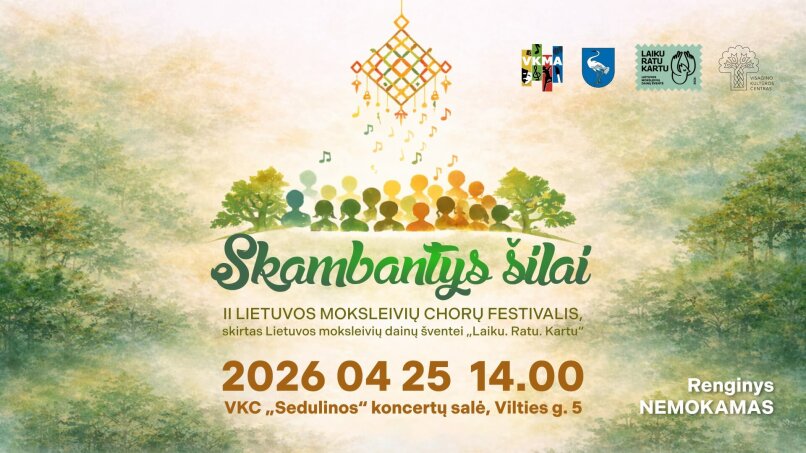 Paveikslelis, susijęs su Kviečiame į II Lietuvos moksleivių chorų festivalį „Skambantys šilai“
