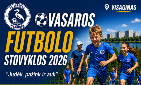 Atviras kvietimas registruotis į vaikų vasaros futbolo stovyklas 2026