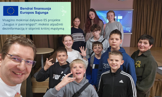 Visagino mokiniai dalyvavo ES projekte „Saugus ir pasirengęs!“: mokėsi atpažinti dezinformaciją...