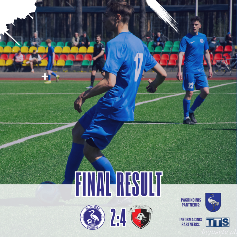 Namuose iššvaistyta persvara: Visagino FC „Interas“ 2:4 (2:1) „Granitas“