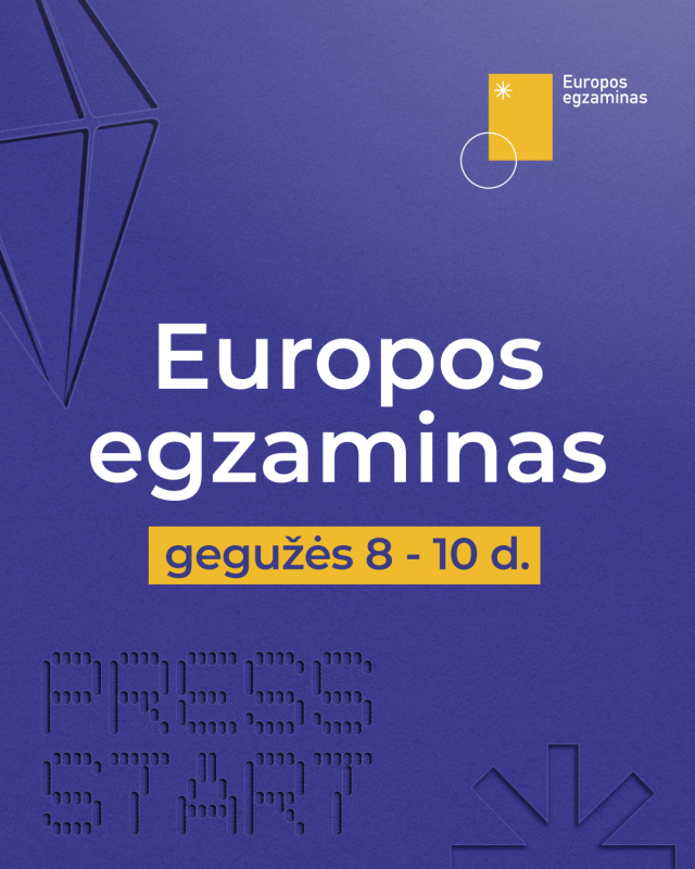 Europos Komisija kviečia laikyti Europos egzaminą