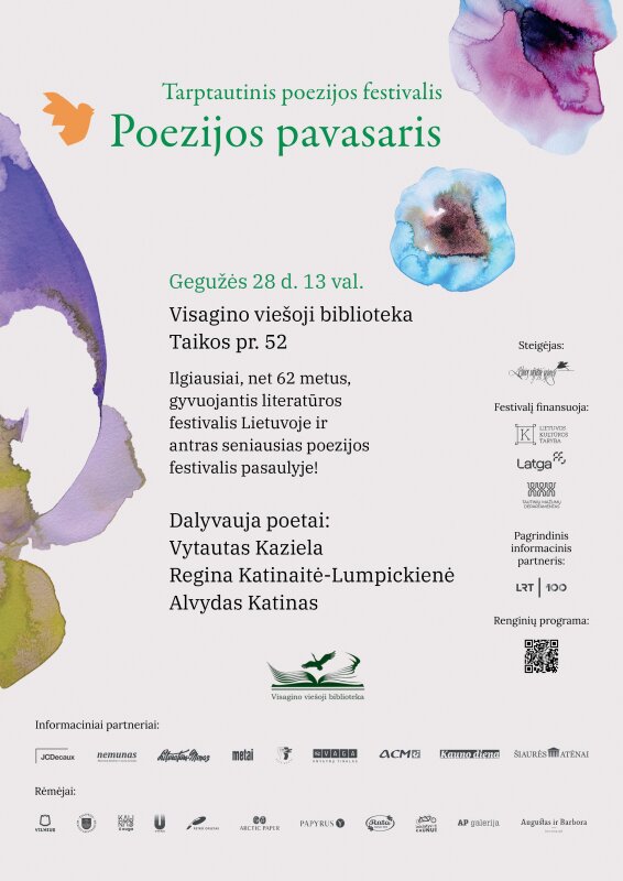 Kviečiame į tarptautinį poezijos festivalį „Poezijos pavasaris“
