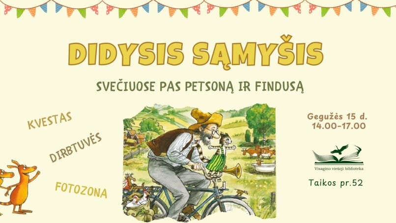 Paveikslelis, susijęs su Vaikų dienos proga Visagino viešoji biblioteka kviečia į renginį „Didysis sąmyšis“
