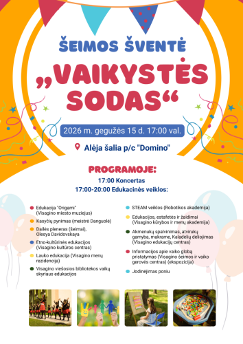 Paveikslelis, susijęs su Kviečiame į jaukią ir spalvingą šeimos šventę „Vaikystės sodas“