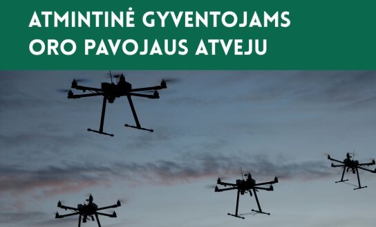 Atmintinė gyventojams „Oro pavojus. Ką svarbu žinoti ir kaip elgtis?“