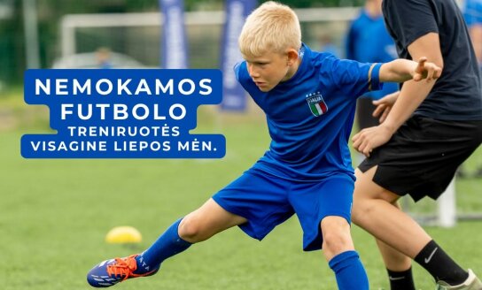 Kviečiame vaikus ir jaunimą dalyvauti nemokamose futbolo treniruotėse Visagine