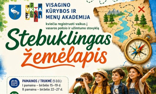 Kviečiame registruoti vaikus į vasaros poilsio ir užimtumo stovyklą „Stebuklingas žemėlapis“