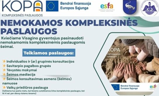 Nemokamos kompleksinės paslaugos Visagino gyventojams
