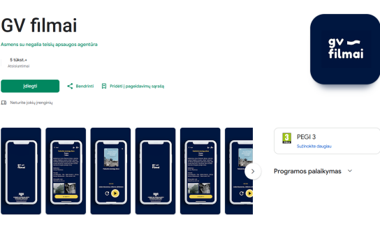 Mobilioji programėlė „GV filmai“ padeda užtikrinti neregių ir silpnaregių komunikacijos bei...