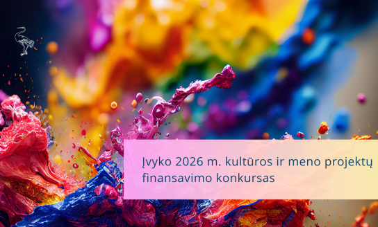 Įvyko 2026 m. kultūros ir meno projektų finansavimo konkursas