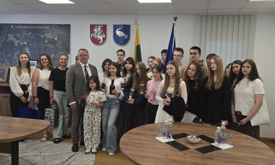 Visagino savivaldybėje lankėsi jaunieji svečiai iš Slavutyčo
