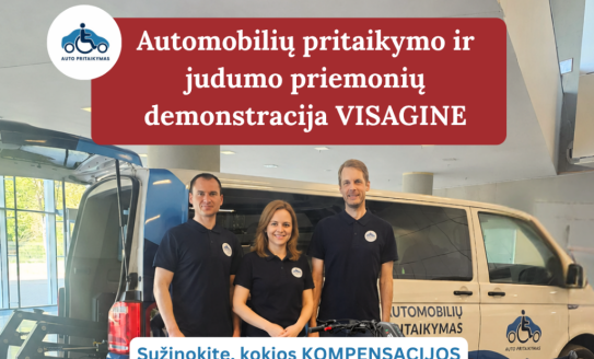 Automobilių pritaikymo ir judumo priemonių demonstracija Visagino miesto šventėje