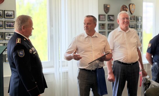 Padėka už ilgametę tarnystę Visagino žmonių saugumui